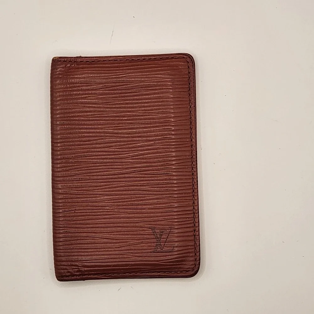 Louis Vuitton Epi Leather Pocket Organizer Kenyan Fawn Wallet Card Case Spain